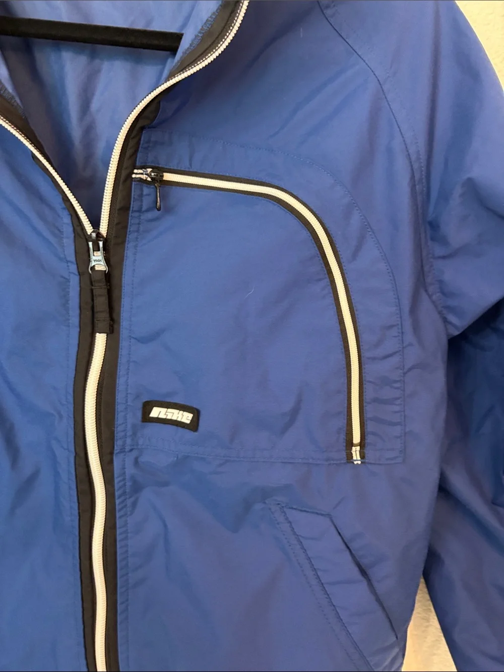 Vintage 2000s Nike Youth Medium Blue Windbreaker Jacket Y2K